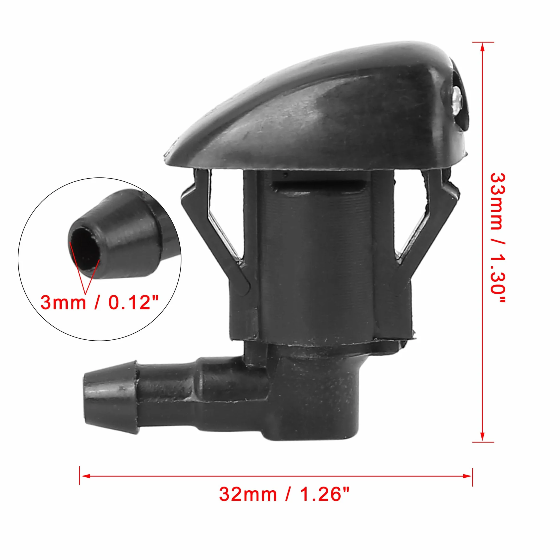 X AUTOHAUX 2uds 85381-44010 Coche Parabrisas Limpiaparabrisas Lavado Boquilla Chorro Reemplazo