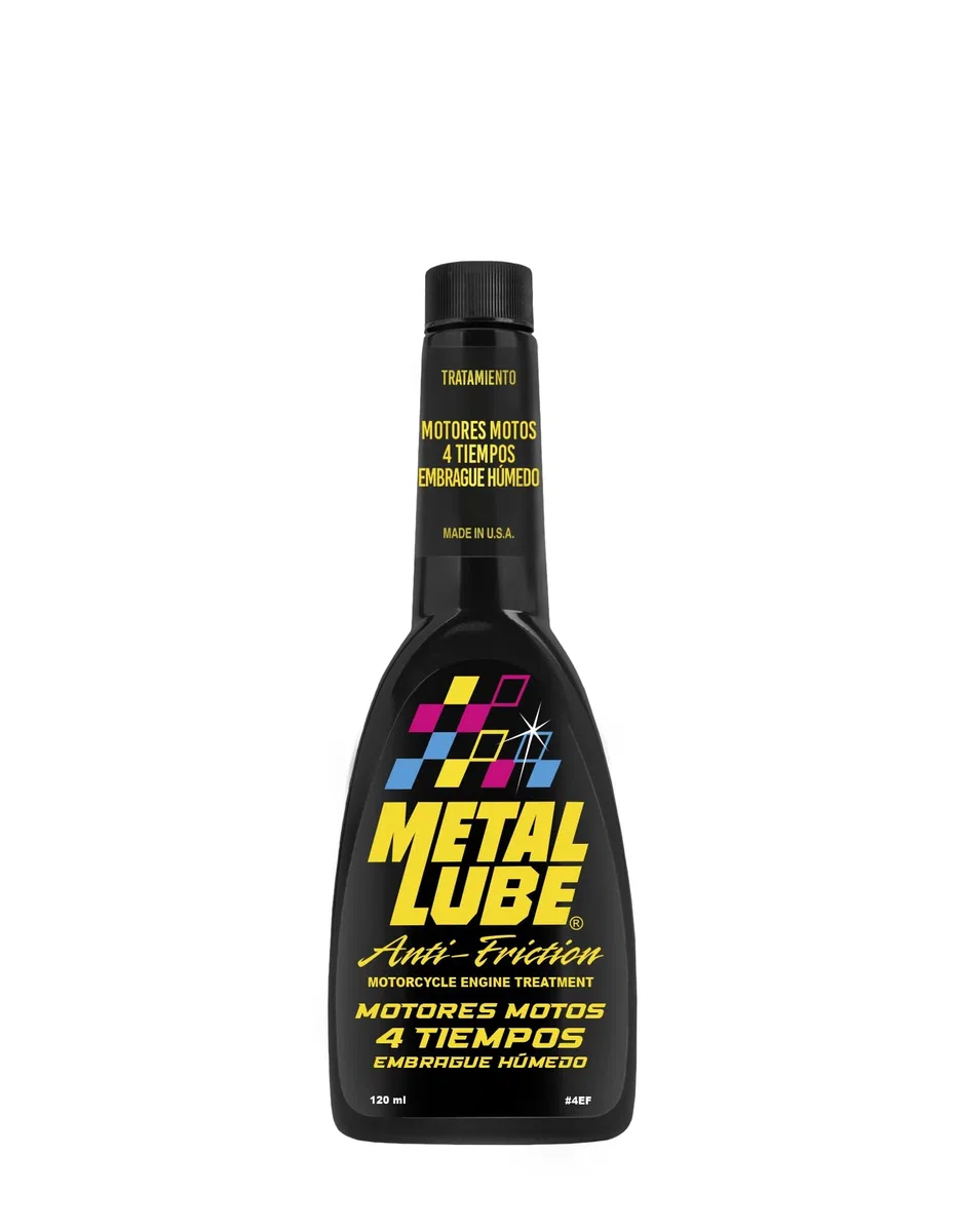 Metal Lube Fórmula Motores Motos 4T – Aditivo Antifricción para Embrague Húmedo, Reduce Desgaste y Vibraciones, Mejora Aceleración y Consumo – Envase 120 ml