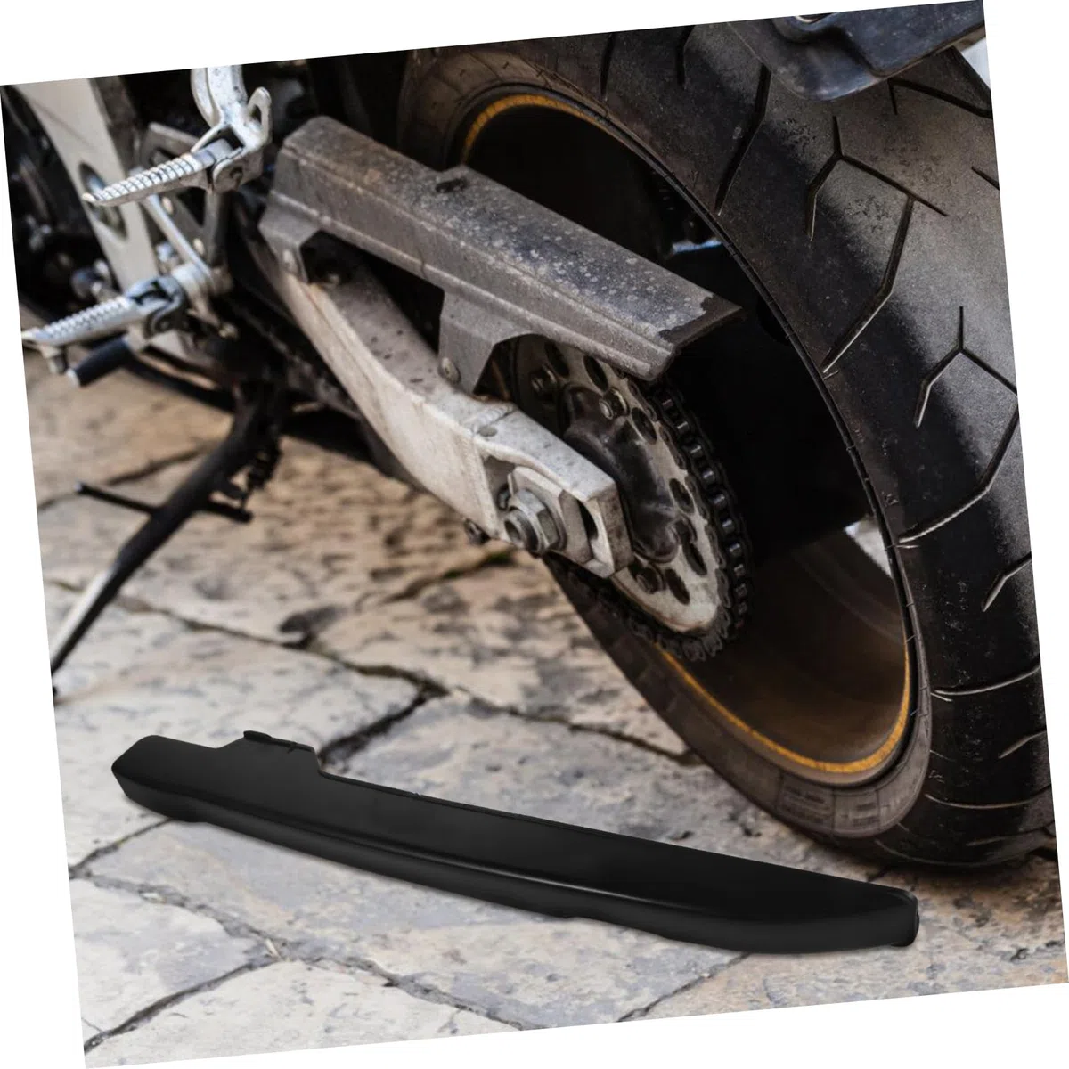 Vaguelly Cubierta De Cadena De Motocicleta Protector Resistente Al Agua Instalación Compatible Múltiples De Moto