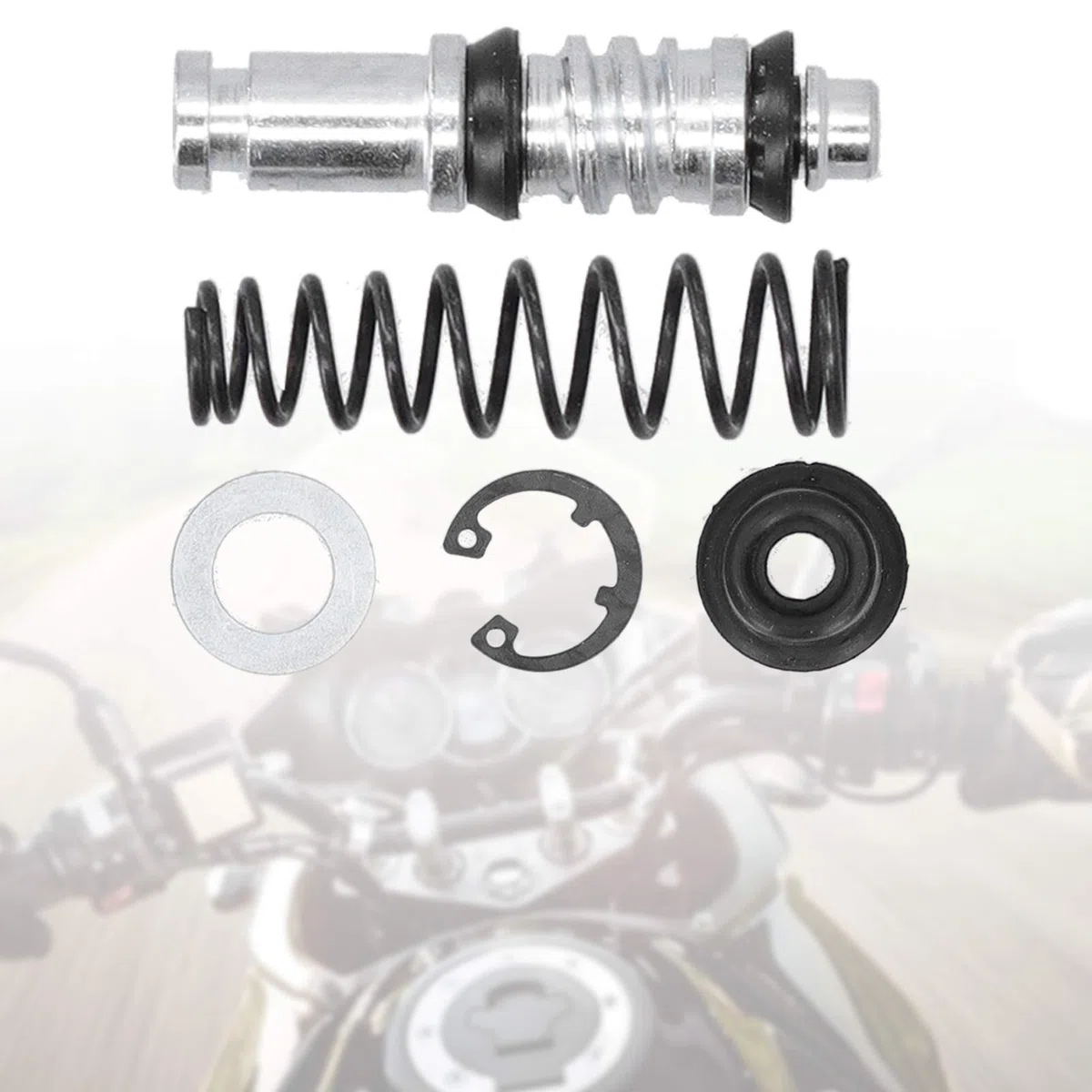 Kit Reparación Cilindro Maestro Freno Kit Reparación Bomba Freno Embrague Motocicleta Con 1 émbolo Pistón 2 Espaciadores 1 Resorte 1 Accesorios Goma