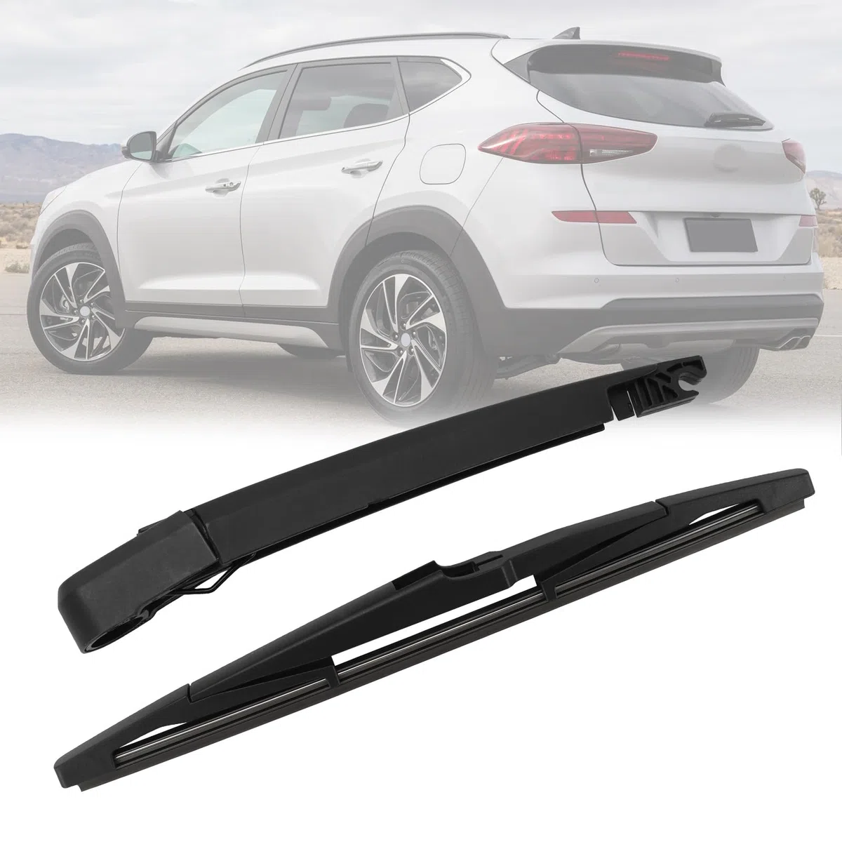 Limpiaparabrisas Trasero de Coche Reemplazo Compatible con Hyundai Tucson 2017-2020, Juego de Brazo y Hoja de Kit de limpiaparabrisas Trasero de Coche Impermeable