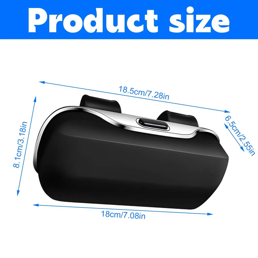 Funda para Gafas De Coche, Soporte Portátil para Lentes De Sol, Soporte para Gafas De Sol para Coche con Acolchado De Fieltro, Multifuncional, para La Mayoría De Los Modelos De Coche (Negro)