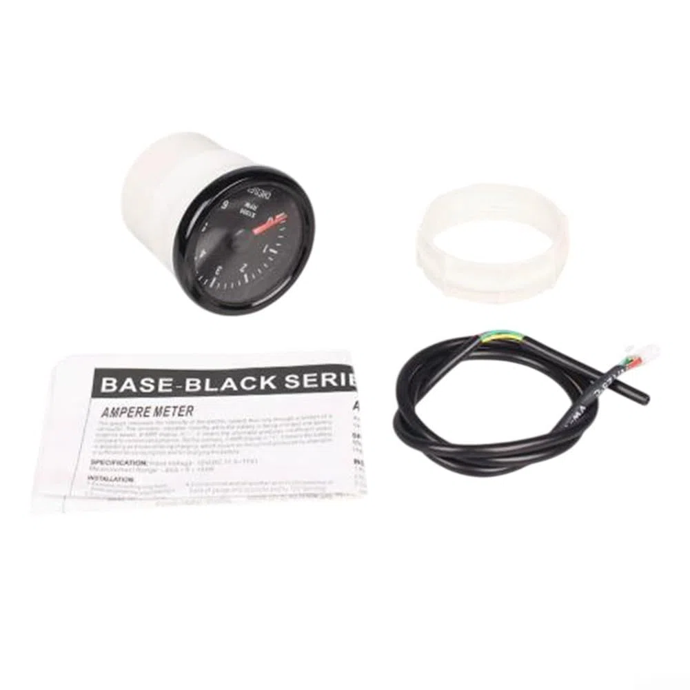 Medidor de tacómetro diésel de 12 V – Contador de revoluciones analógico blanco y negro para motores diésel
