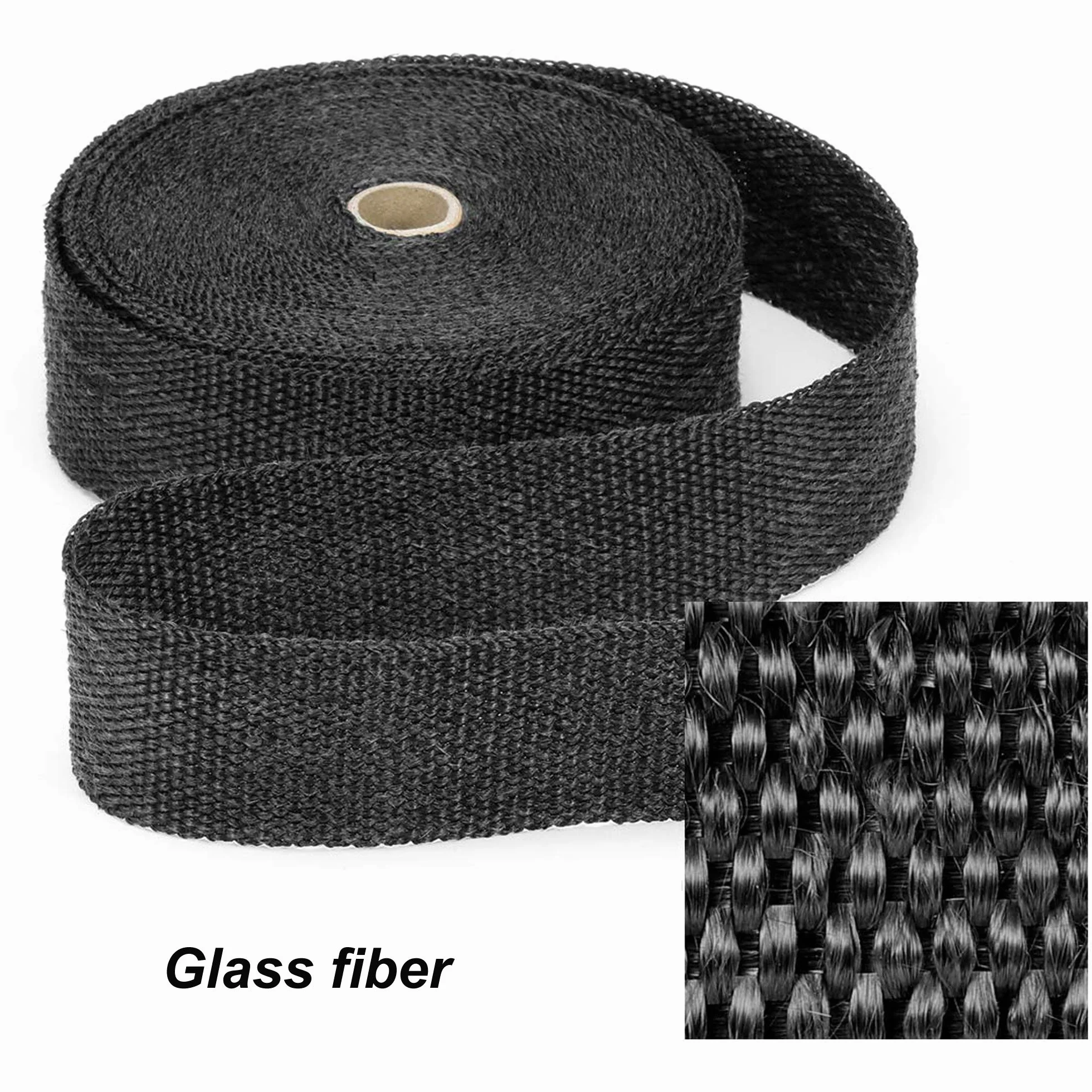 Yizhet Cinta de Escape, 15M x 5CM Cinta Anticalorica para Tubos de Escape Motocicleta, Cinta Calorica Escape, Cinta Térmica Escape Protección para Tubo Escape Moto con 4 Bridas Metálicas(Negro) | Fibra di Vetro, Aislante Térmica Contra Calor para Motocicl