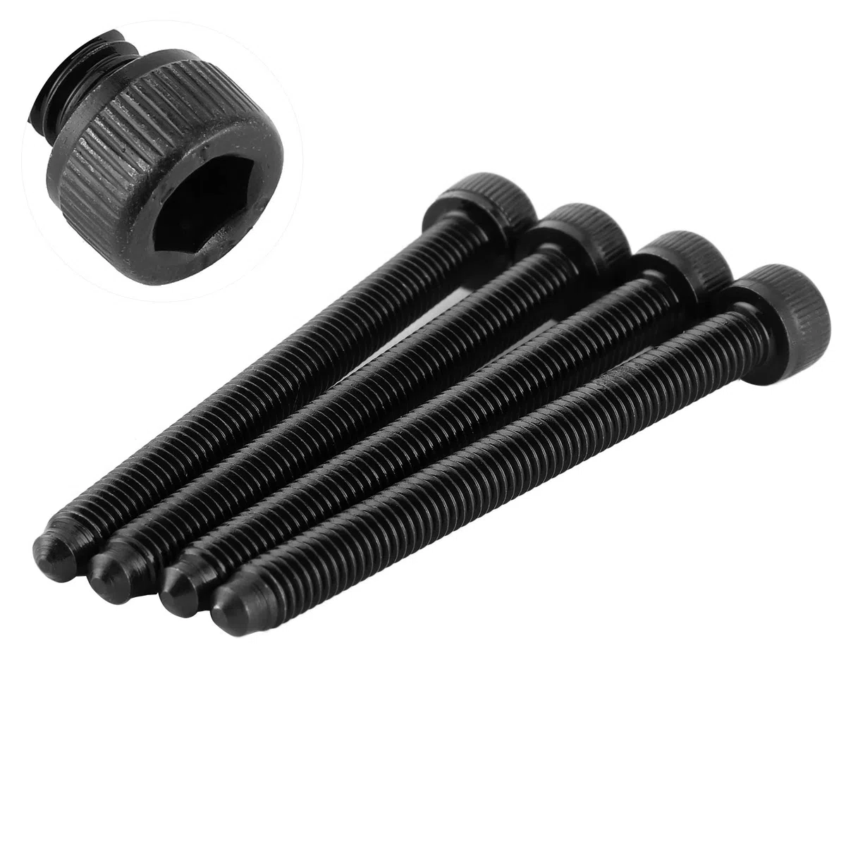 Yctze Juego de pernos de inyector de hierro 038103385A de repuesto para motor ARL ADT ATD ASZ BLS (paquete de 4, M6x64)