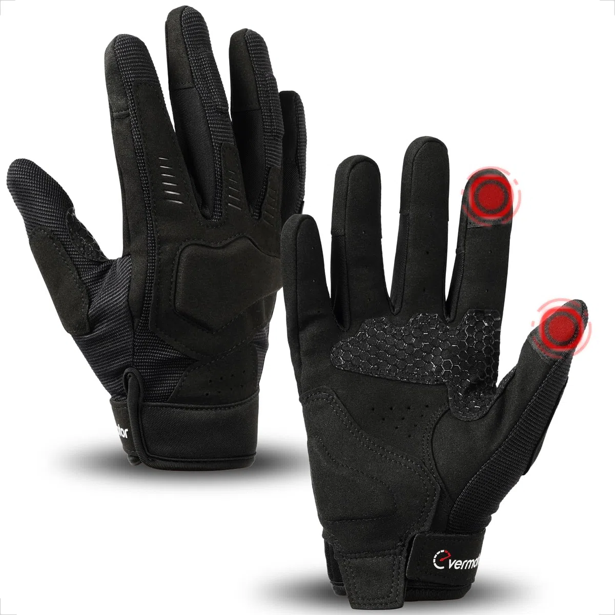 evermotor Guantes de Moto, Guantes de Moto para Hombre y Mujer, Guantes de Verano con Pantalla táctil para Moto, Motocross, Scooter, ciclomotor, Quad, ATV