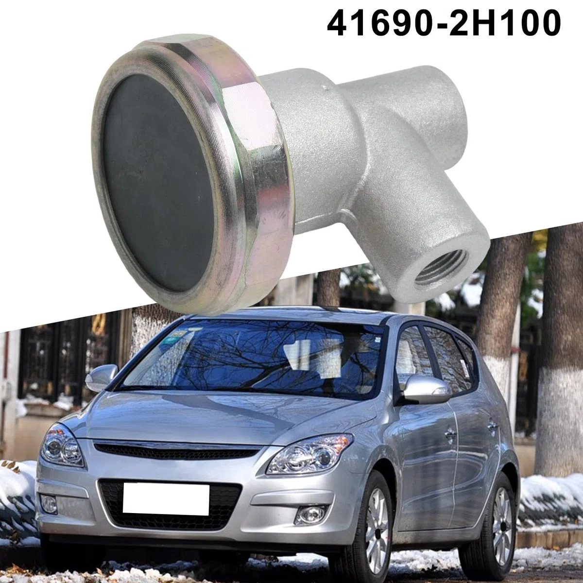 Lecreatekit Regulador hidráulico de embrague, repuesto de metal para for kia Ceed y for hyundai i30, OEM 41690-2H100, acabado plateado