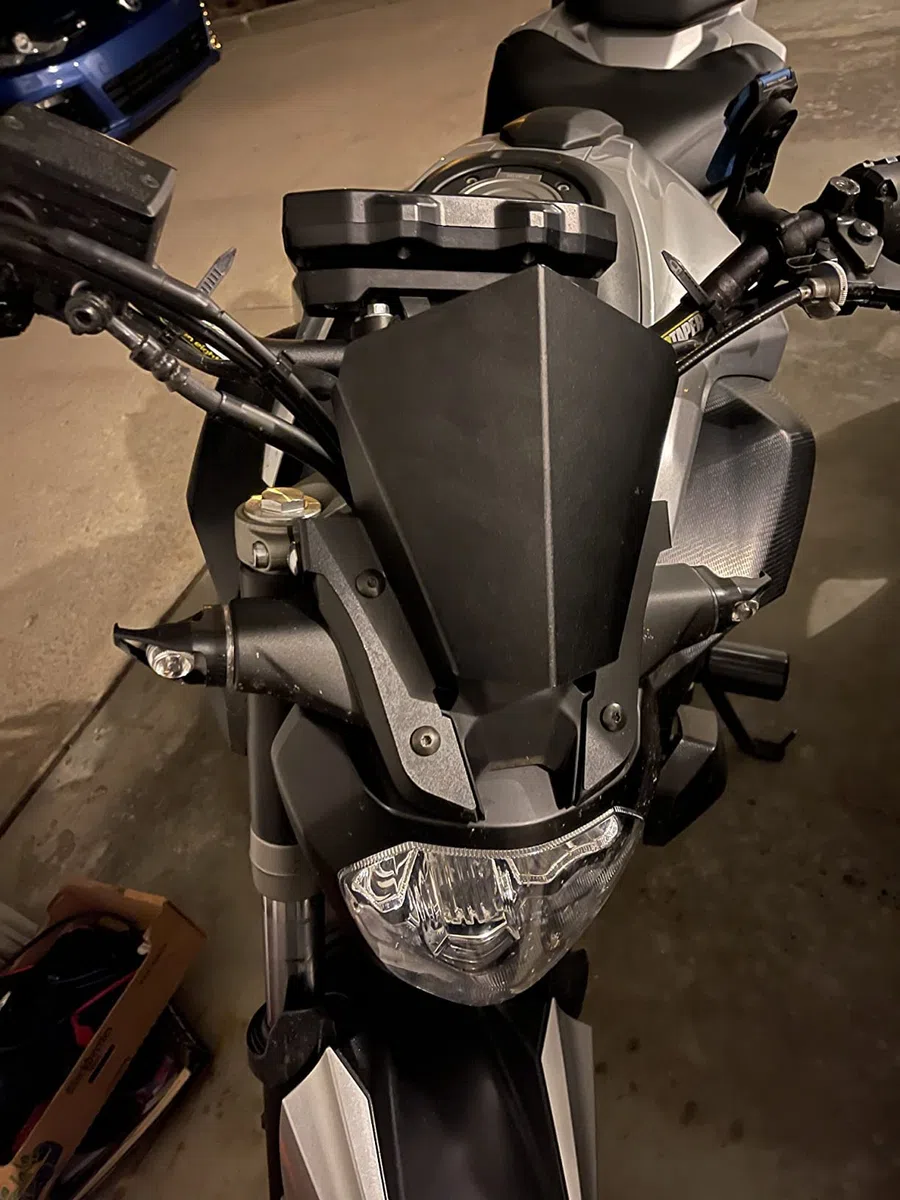 Parabrisas de Aluminio CNC Motocicleta Parabrisas Parabrisas para Yama' MT-07 FZ-07 FZ-7 2013 2014 2015 2016 2017