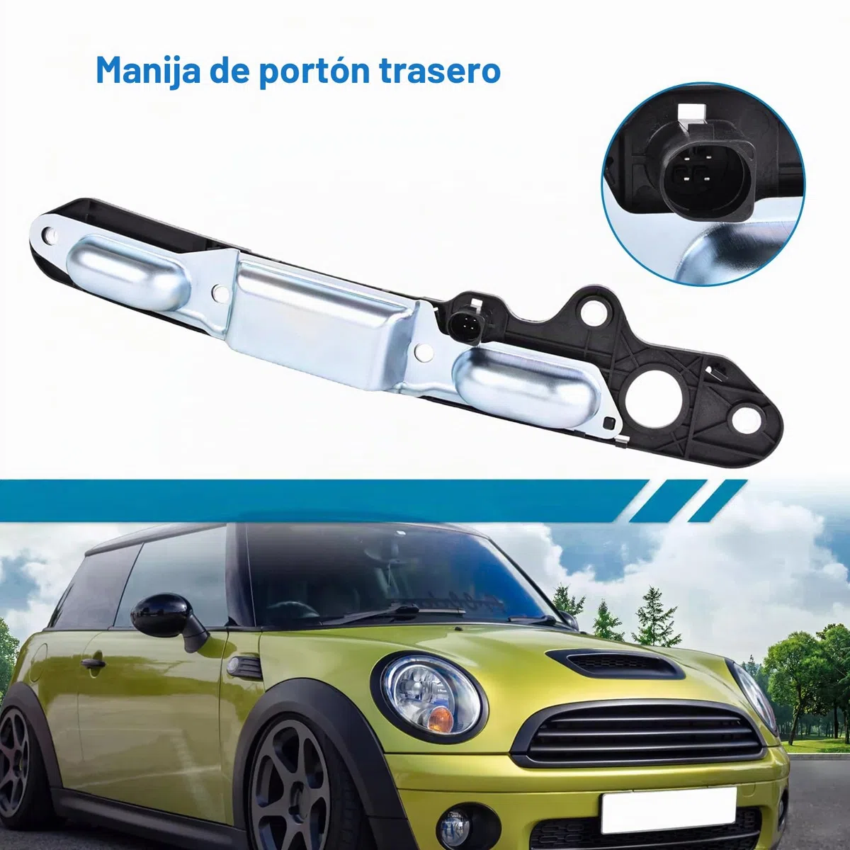 Tirador de puerta trasera para maletero, luz de matrícula, compatible con Go-lf V-W 1T0 827 574 A 1T0827574C 1T0827574L