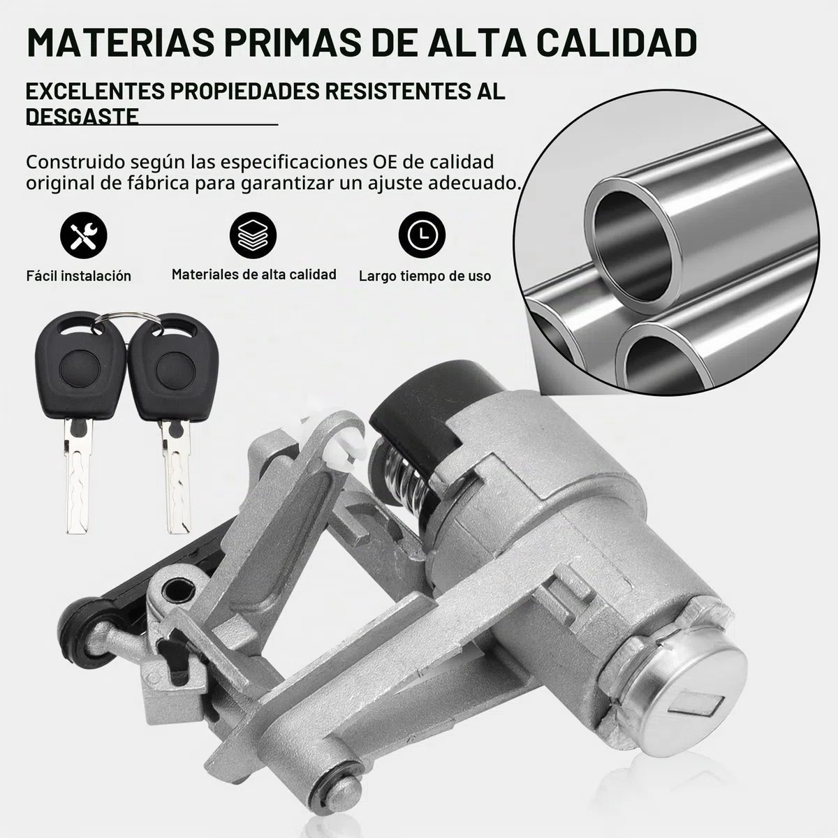 Cilindro de Cerradura del Portón Trasero para Golf 3/4, Caddy, Polo, Lupo, Seat Arosa 1J6827297G, Cilindro de Cerradura, Cerradura del Maletero 1J6827297C, 1J6827297D