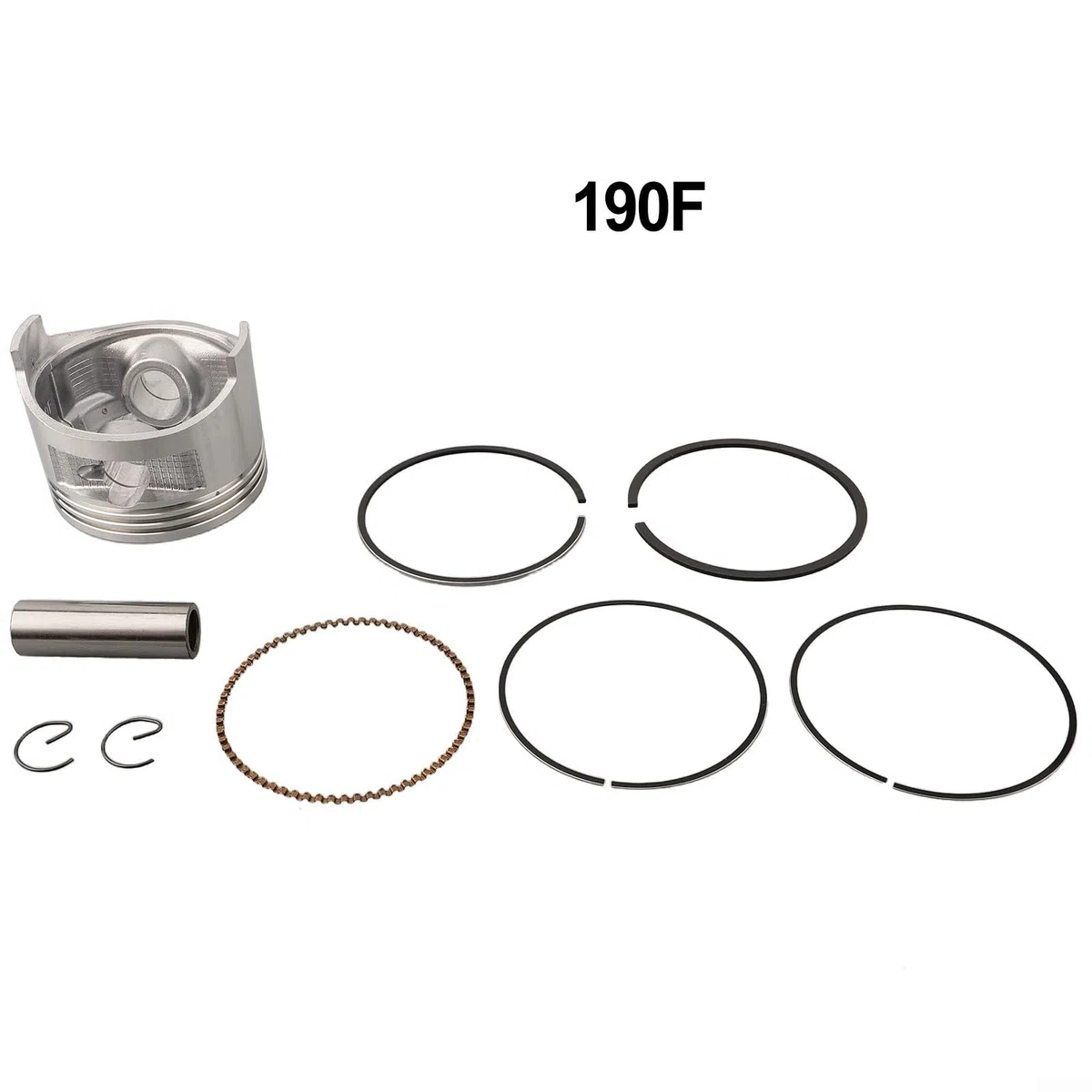Kit de montaje de pistón de motor de 90 mm, anillos de metal, piezas de repuesto con accesorios de montaje para 190F GX420 6.0KW 6.5KW sistema de generador de energía