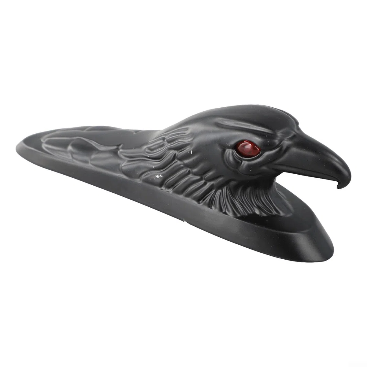 Elegante decoración de guardabarros delantero con diseño de cabeza de águila para motocicletas (negro)