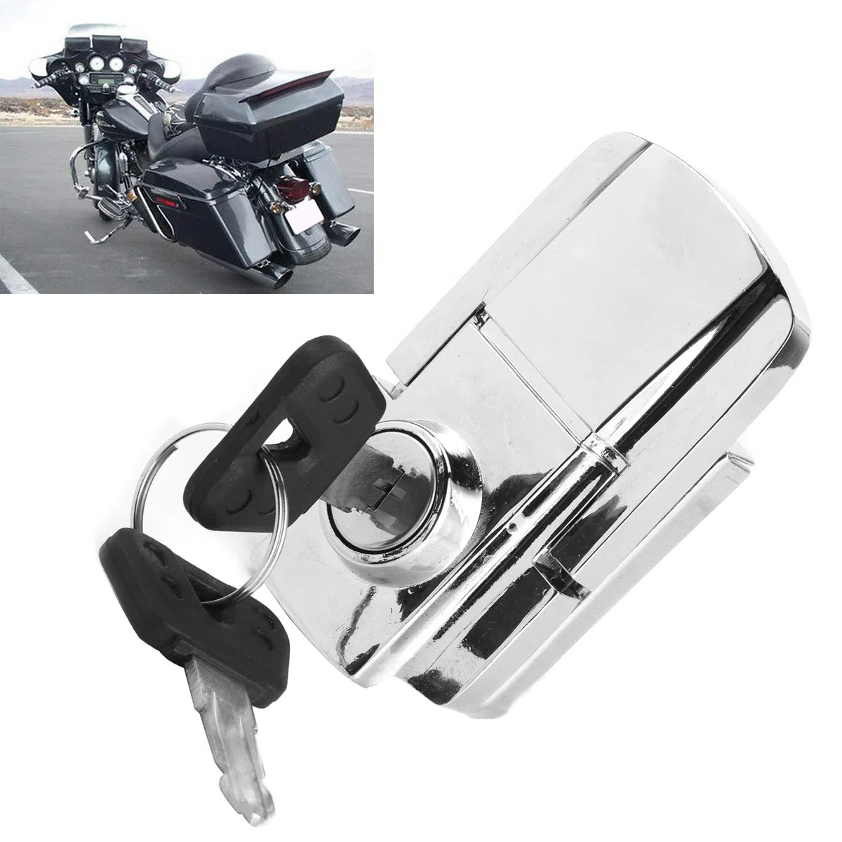 Cerradura de Maletero de Motocicleta, Cerradura de Hierro, Pestillo de Palanca de Resorte, Abrazadera de Cerrojo, Herramienta de Bloqueo de Armario, for Motocicletas y Viajes