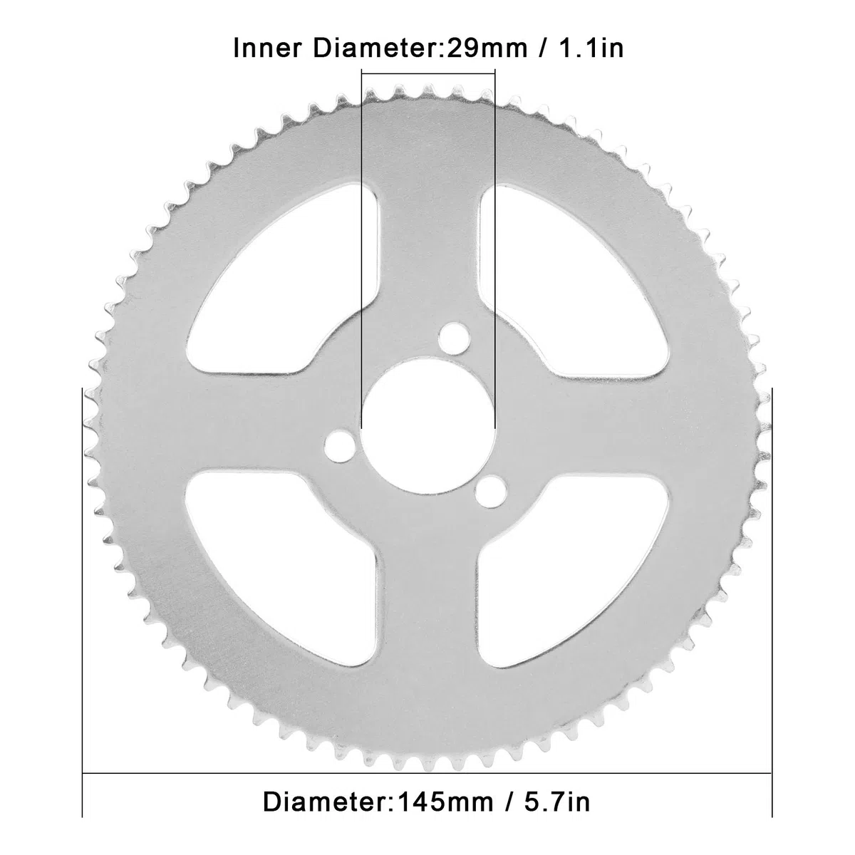 Piñón de Cadena Trasero, 72 Dientes 25H 29mm piñón piñón de Acero Fuerte y Duradero para Karts, Motocicletas
