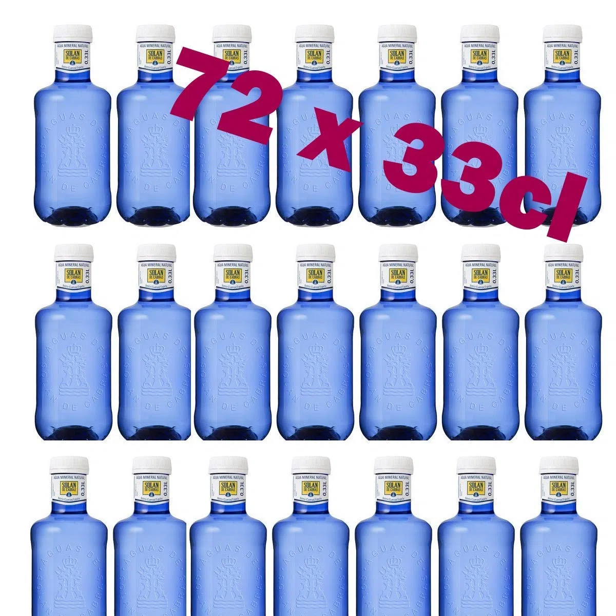 2 x Caja de 36 ud de Solan de Cabras 33cl - 2x36x33cl - Total 72 botellines de 33cl de agua Solan de Cabras - ENVIO 24/48h