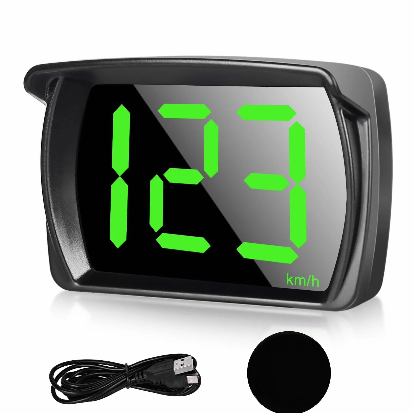 Aicharynic Head Up Display Auto HUD: Velocímetro digital para coche, velocímetro, pantalla universal con GPS + chip dual Beidou para todos los coches, USB Plug and Play, KMH