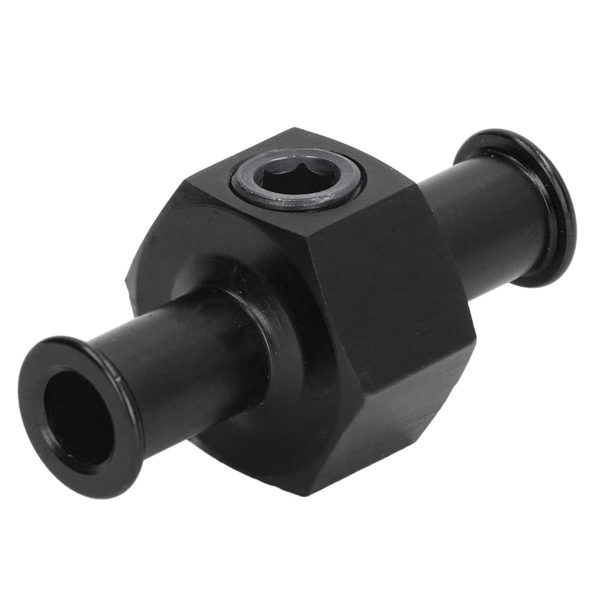 Adaptador T para Medidor de Presión de Combustible, Adaptador para Medidor de Presión de Combustible en Forma de T Puerto de Manguera de 3/8 Pulg. Montaje NPT de 1/8 Pulg.(Un negro))