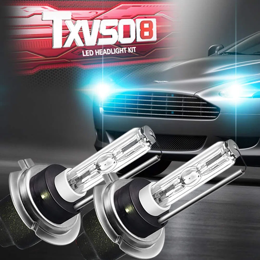 H7 35W HID bombillas de xenón faro lámpara de repuesto, Base de metal, 6000k blanco, 2pcs/set