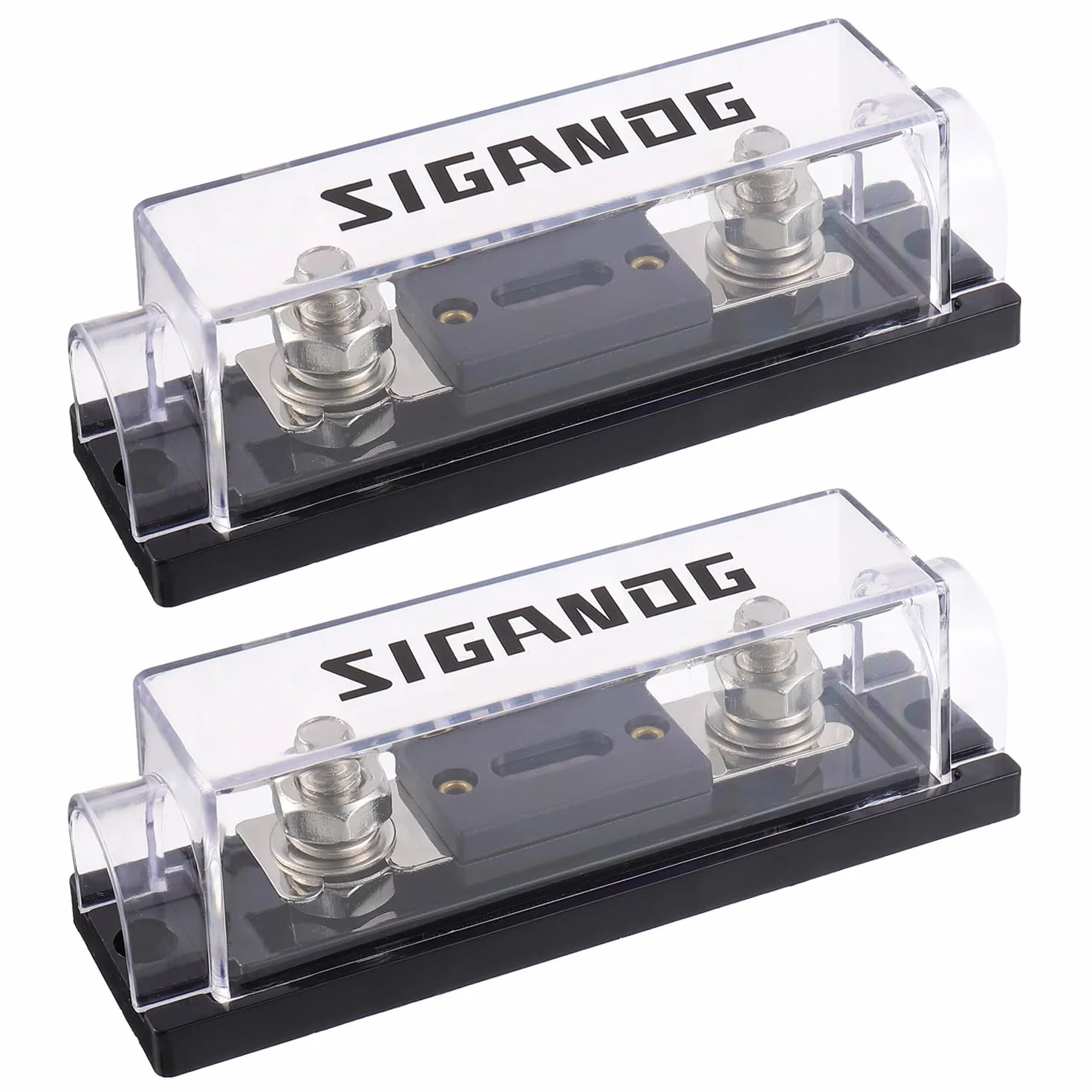 Portafusibles ANL de 200 amperios bloque de fusibles calibre 0/2/4 con fusibles ANL de 200A para coche, audio, camión, bricolaje (paquete de 2)