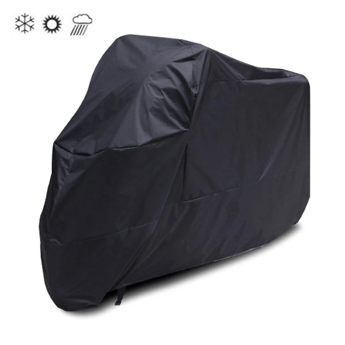 Funda para Moto Impermeable Protector de 180T Polyester Cubierta de Moto Motocicleta Scooter Negro Talla L
