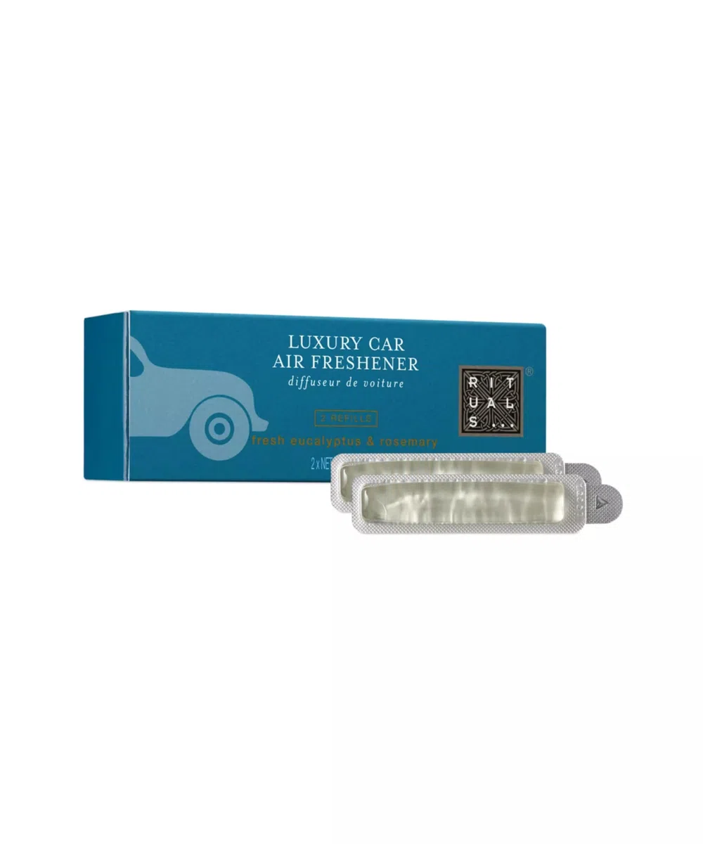 RITUALS Hammam Pack Recargas de Ambientador de Coche – 2 Recargas – Eucalipto y Romero – 2 x 3 g – sin soporte de madera