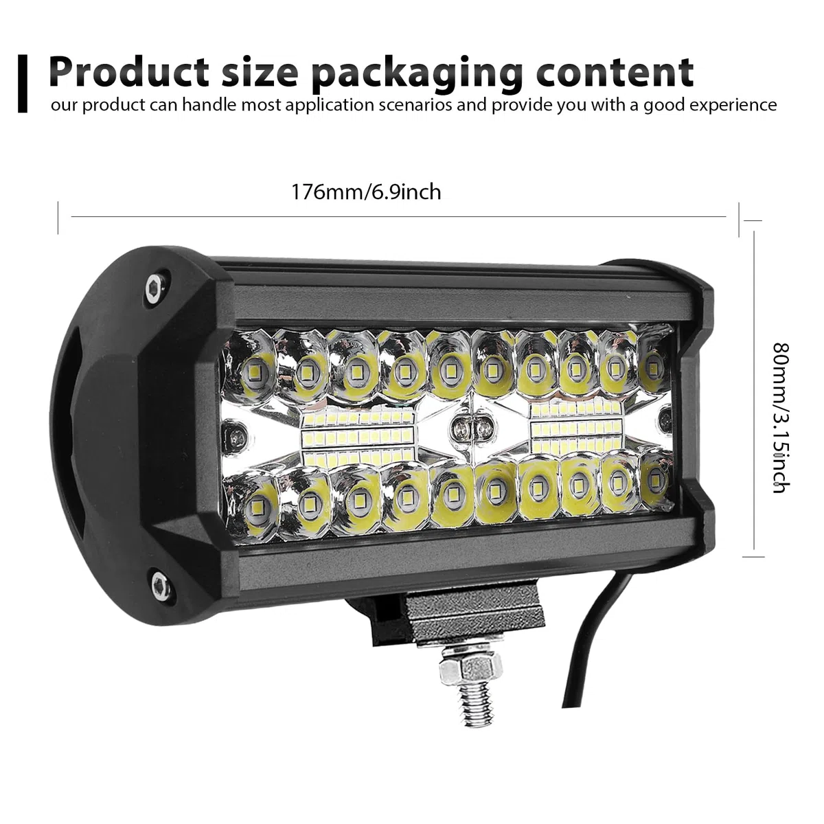 Vegena 2pcs Faro Trabajo LED, Focos De Coche 12v Foco LED, 240w Faros Auxiliares De Moto, Focos Led Trabajo Tractor Foco De Trabajo LED IP67 Para Automóviles, UTV, ATV, Camiones, Motos, Barco