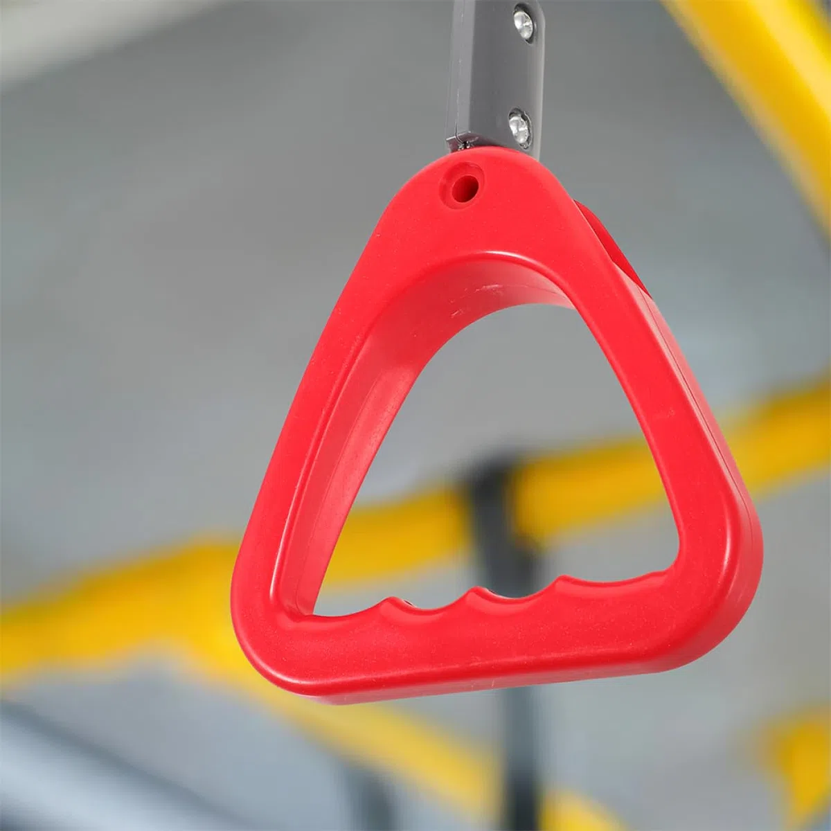 Mobestech Anillo de Mano de Asistencia para Autobús Rojo, Plástico Ergonómico, Cómodo Agarre para Transporte Público, 2 Piezas para Personas Mayores y Discapacitadas