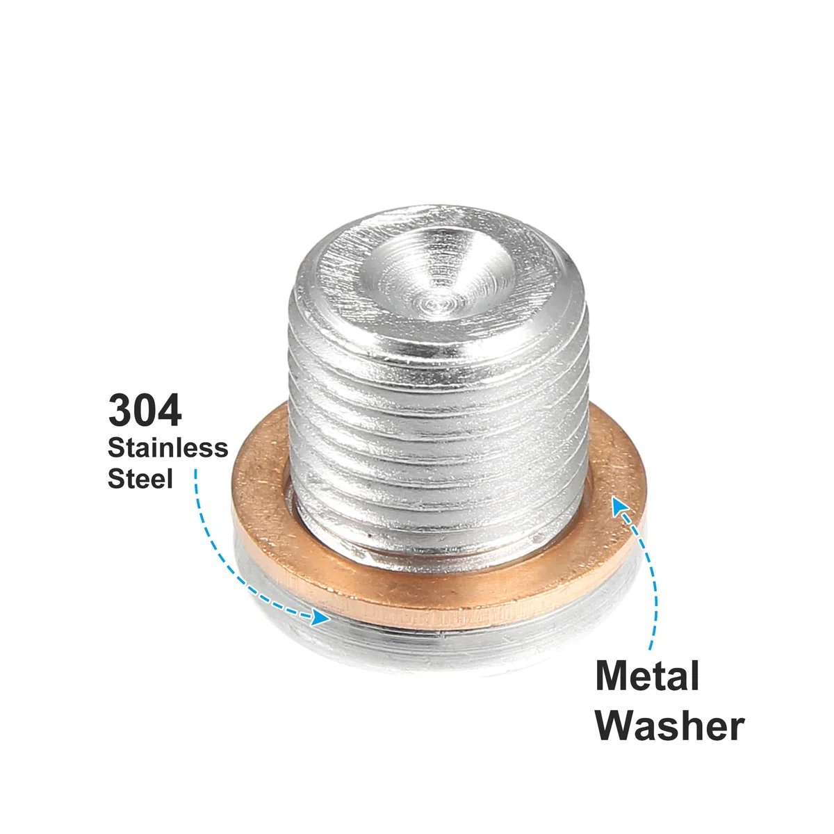 QUARKZMAN 2uds M16x1.5 Acero Tornillo Tapón para Drenaje de Aceite para Motor con Junta para Nissan