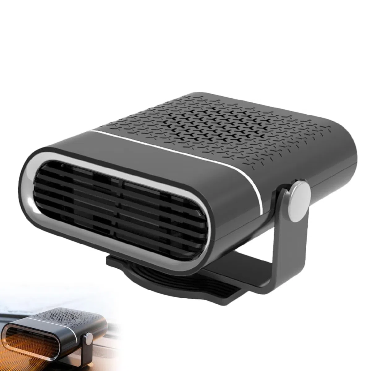 Calentador de coche, kit de desempañador portátil de invierno de 12 V para parabrisas de coche que se conecta al encendedor de cigarrillos