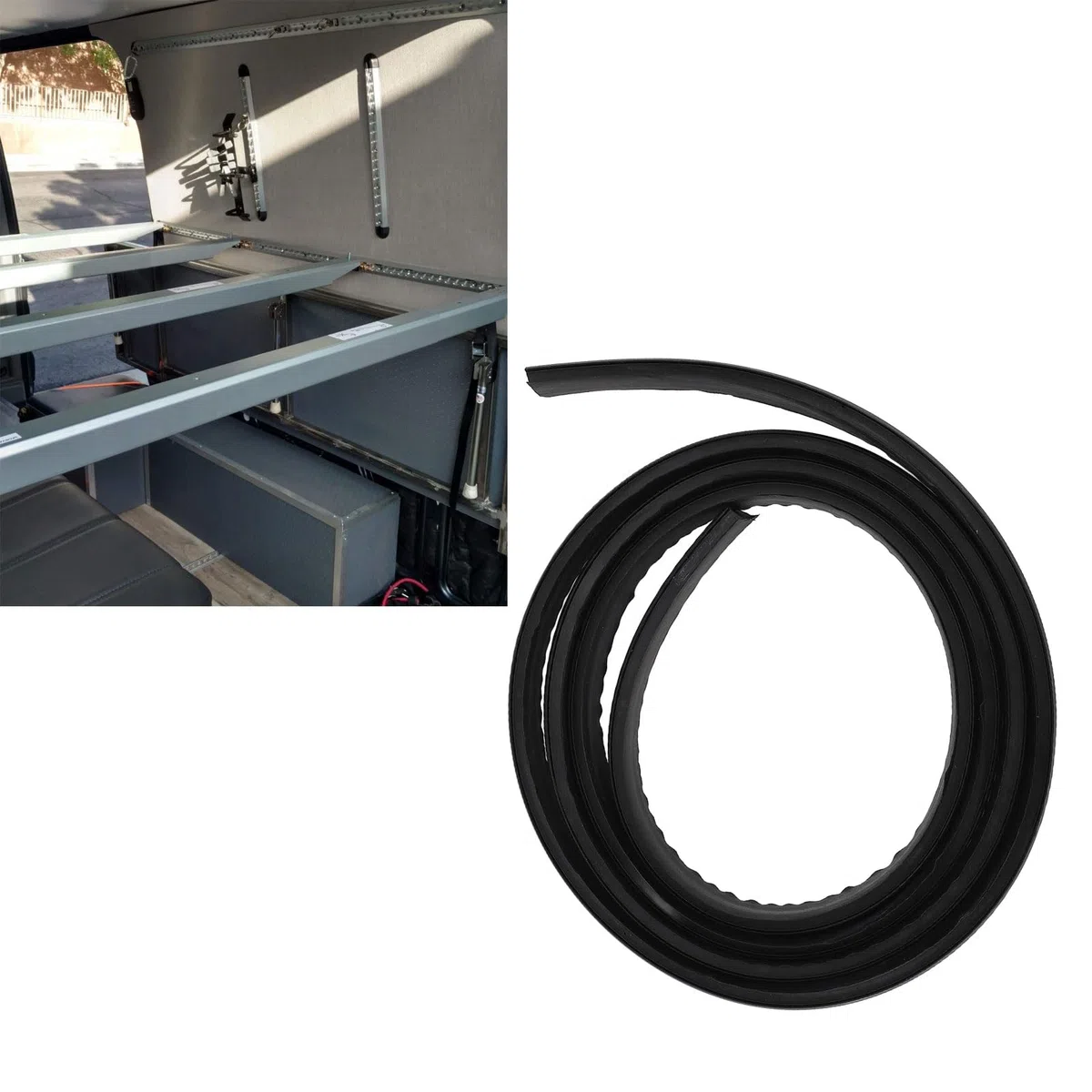 Ausla L Track Filler Rubber Rail Cover Strip 2m (6.56ft) Press-in Protective Strip for Motorcycle ATV Hand Cart Traducción Al español: L Tira de Cubierta de Goma para Relleno de Riel
