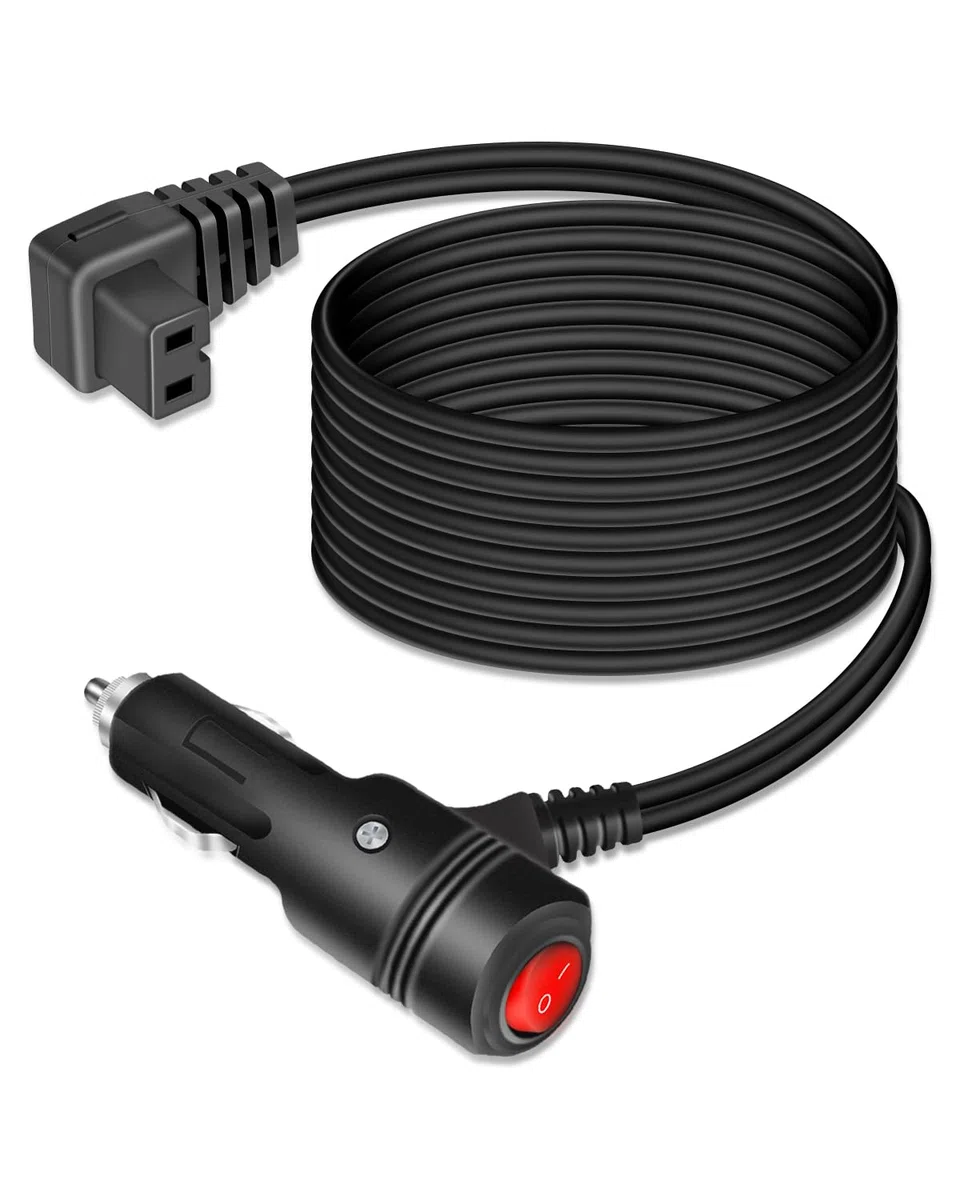 GELRHONR Cable de alimentación DC para refrigerador portátil de Coche 12V, Cable Resistente 14AWG, Enchufe de mechero a Corriente DC 12V para neveras portátiles (3m/9.8pies)