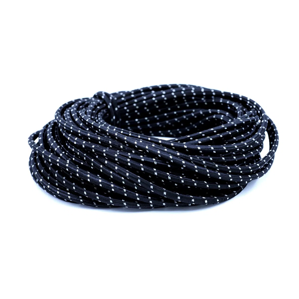 Cuerda expansora de 25 metros de diámetro de 8 mm, cuerda de goma para lona de remolque, correas tensoras, correa de sujeción elástica, correa de goma, para fijación de carga (negro)