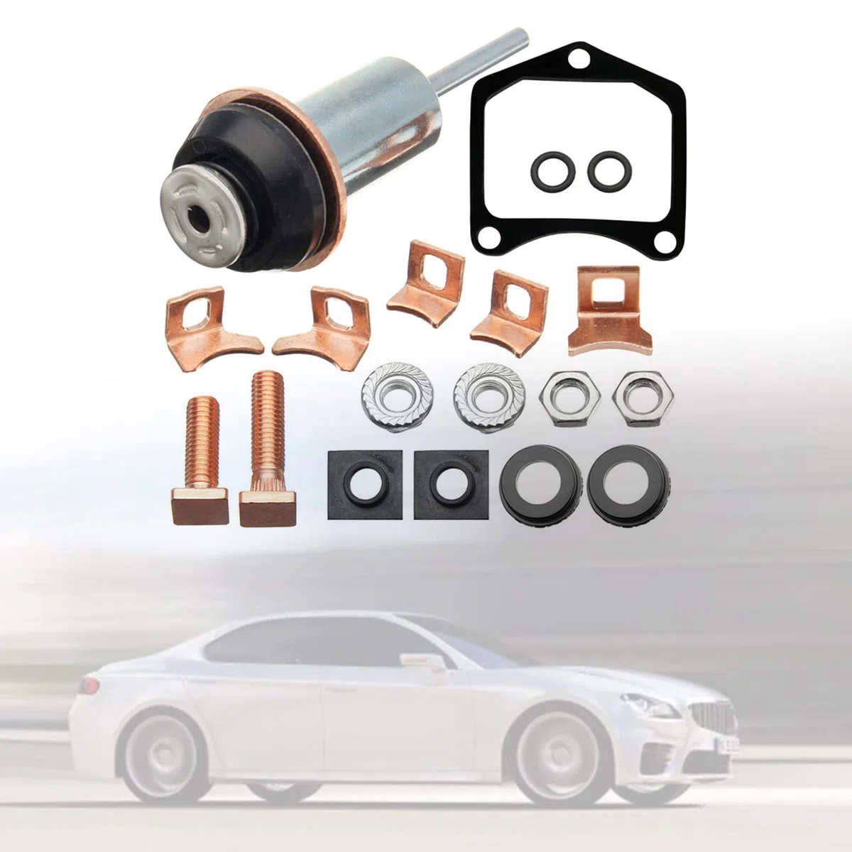 Compatible para 028000-3600 Autometenoid Reparación Contacto Émbolo Set Durable Motor Starter Rebuild Accesorios