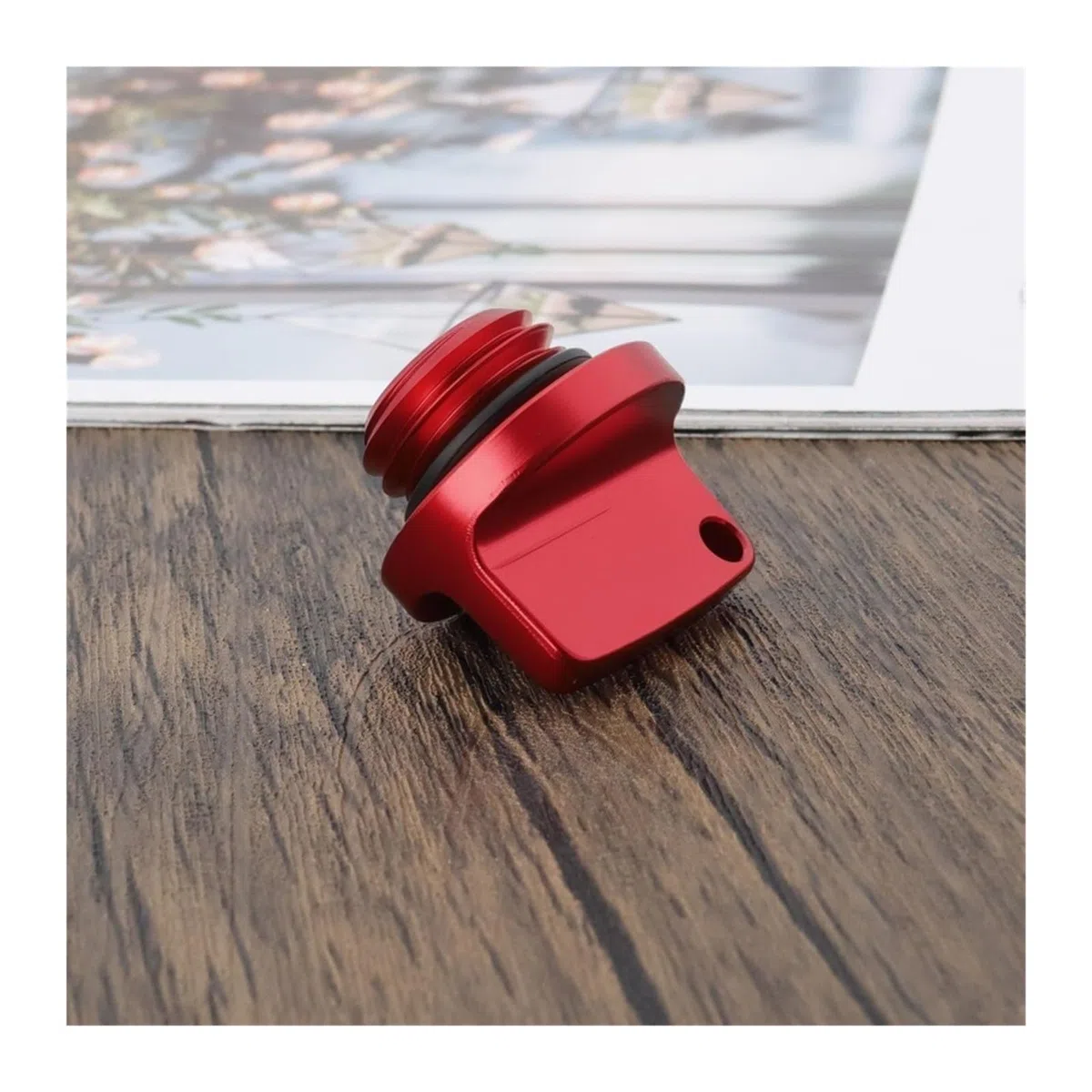 Cubierta del cárter de motocicleta M20 x 2.5 CNC Tapón de llenado de aceite de motor compatible con 2025 (rojo)