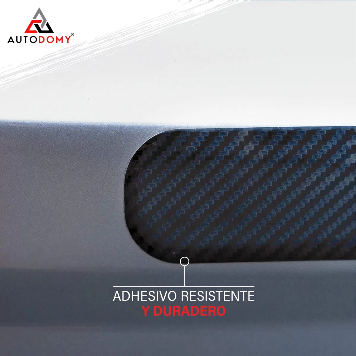 Autodomy Protector Parachoques Coche Delantero y Trasero 40x4 cm | Bumper Parachoques Adhesivo Pack 2 Unidades Valido para Cualquier Vehiculo | Protector Paragolpes Coche (Carbono)
