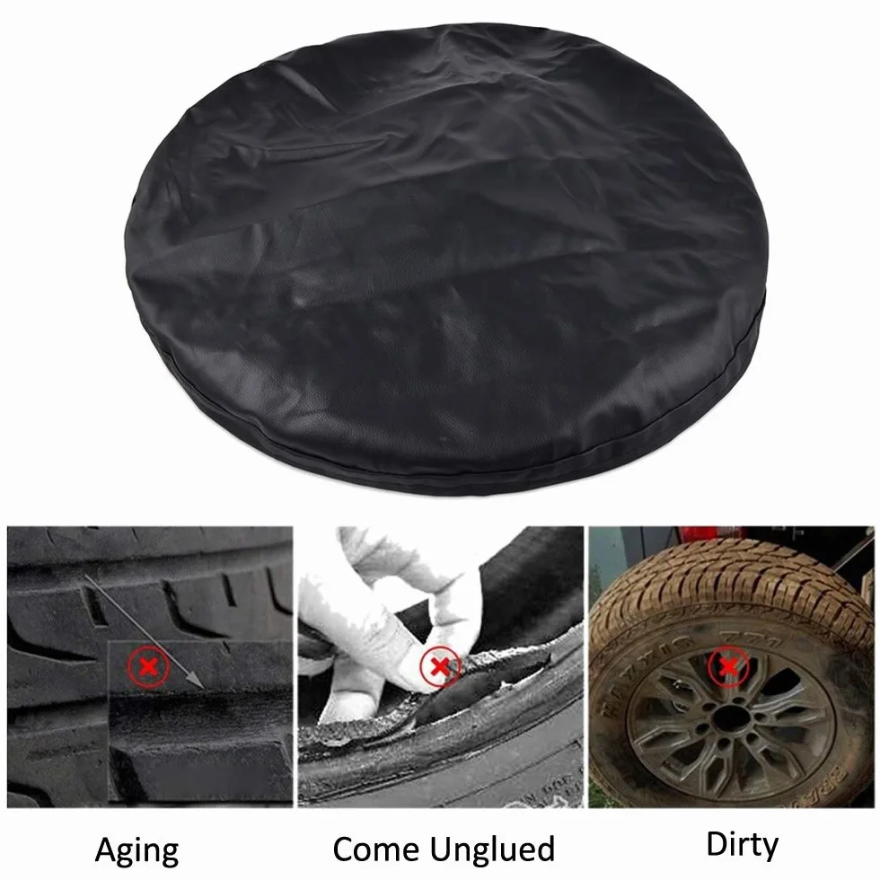 13" pulgadas Cubierta de llanta de refacción Cubierta neumático diámetros (55cm-58cm/22"-23") remolque coche PVC impermeable a prueba de polvo protección