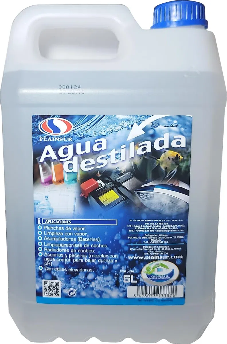 Agua Destilada 5 litros (1 Unidad)