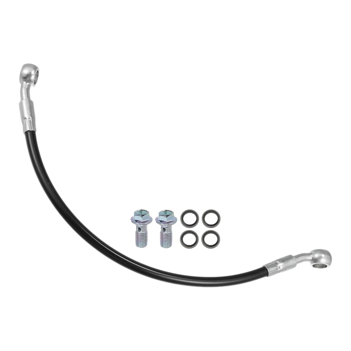 QUARKZMAN Motocicleta Hidráulico Freno Línea Aceite Manguera Tubería 30cm Negro 1 Juego