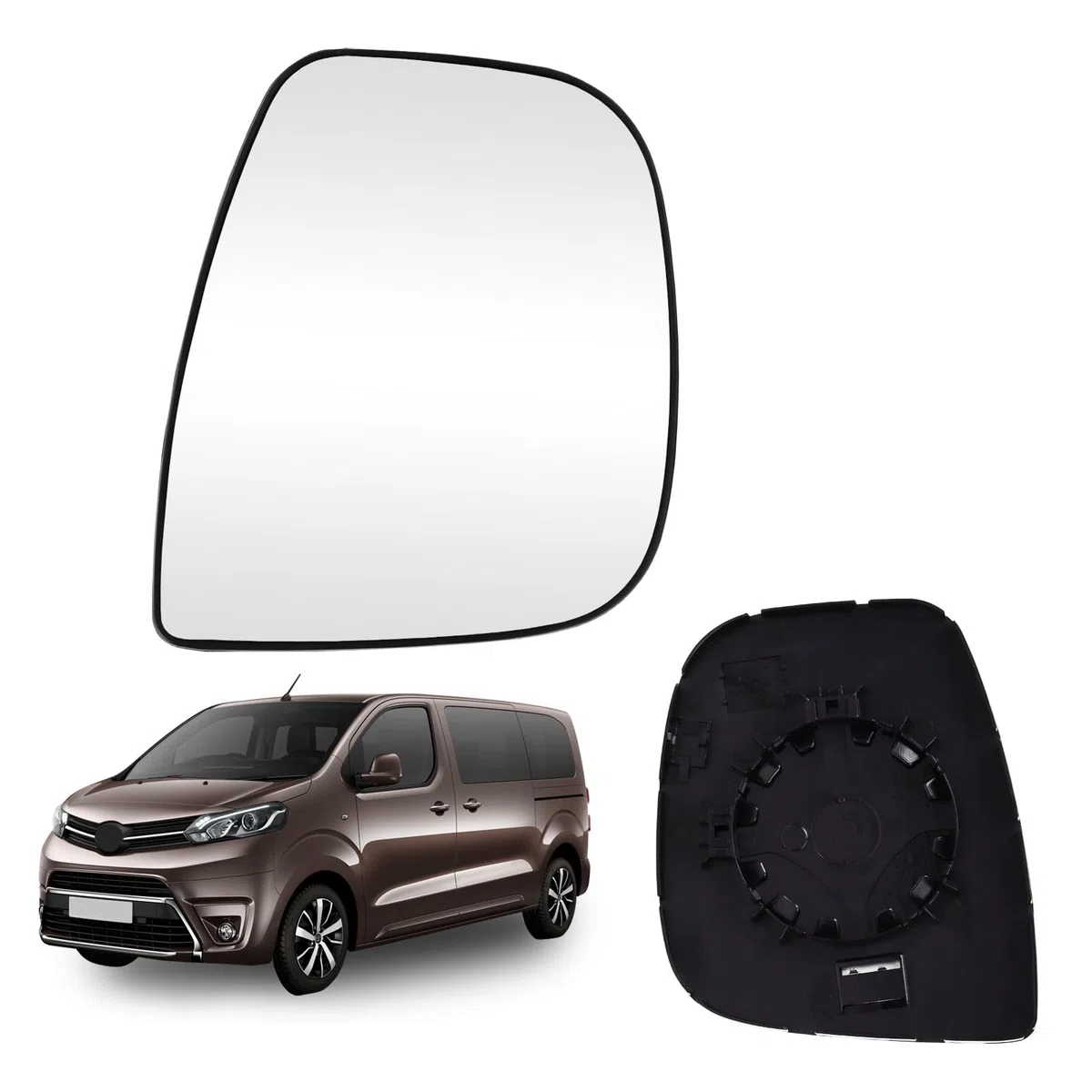 Mingke Cristal Espejo Retrovisor Derecho para Citroen Berlingo Peugeot Partner 2012-2023 Opel Vivaro C 2019-2023 Combo E 2018-2023 Retrovisor Exterior Calefactable Ajustable