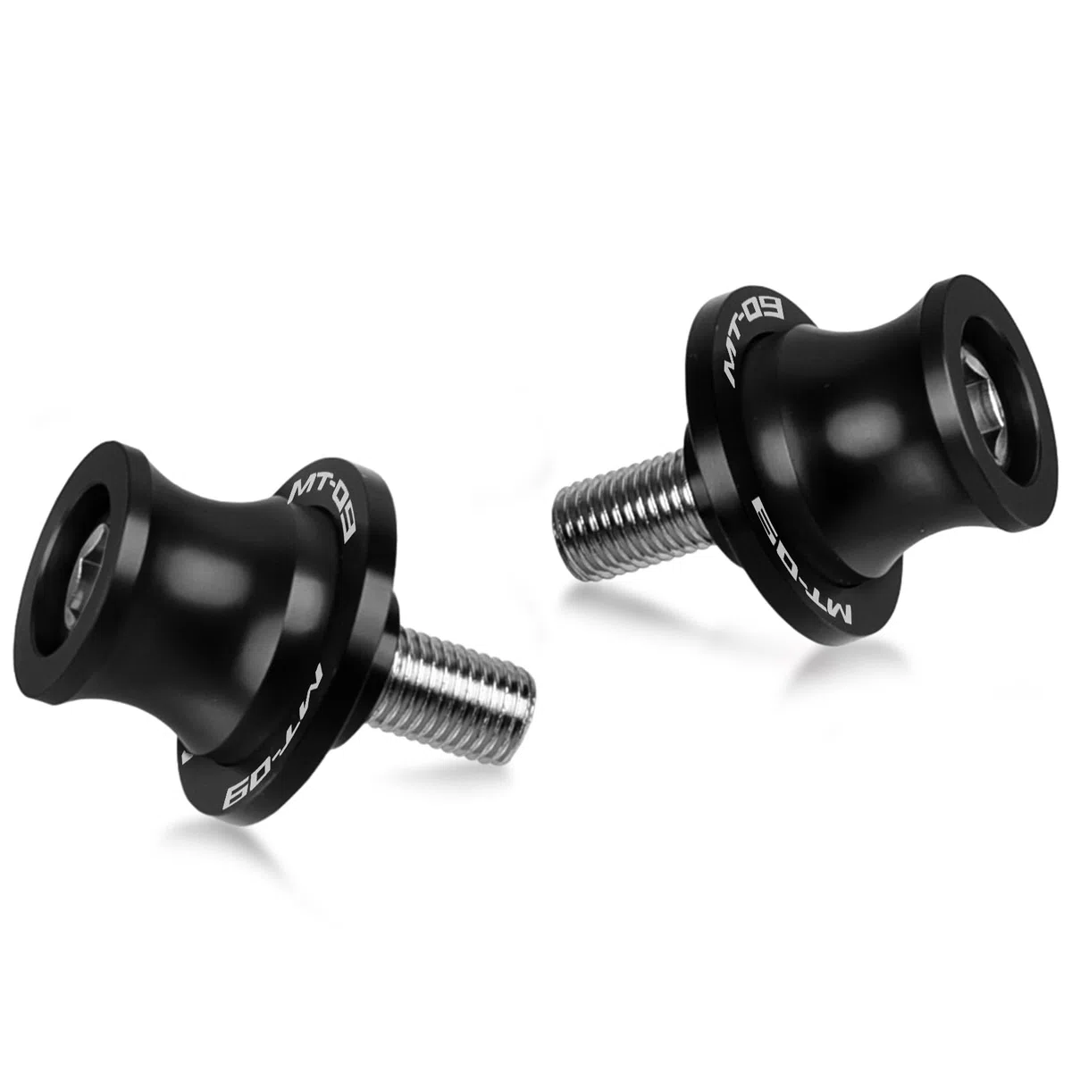 Soporte de brazo basculante de 2 piezas, soportes de trinquetes de brazo basculante de motocicleta M6 para MT09 MT 09 MT-09 MT09 SP MT 09 SP MT-09 SP FZ09 FZ 09 FZ-09 2013-2022 (negro)