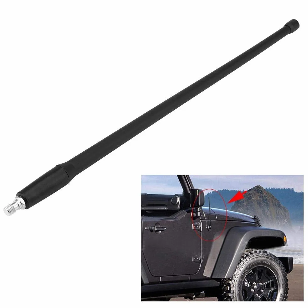 Antena de automóvil Delaman Reemplazo de Antena Aérea de 13 Pulgadas para Jeep Wrangler JK JKU JL 2008-2017