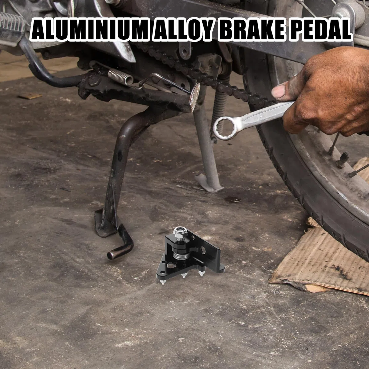 Reposapiés Trasero de Motocicleta de Aleación de Aluminio Negro Pedal de Freno para Moto Todoterreno Atv Soporte Ergonómico Antideslizante para Conducción Segura y Resistente