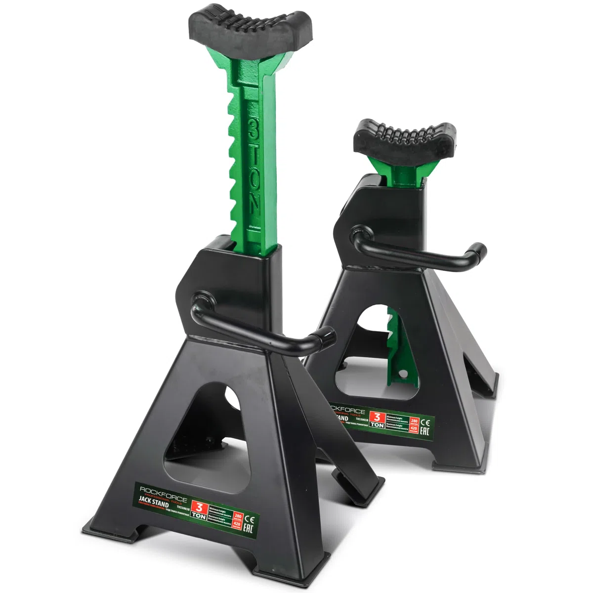 Reposapiés para coche(3TONNES-420max) - Soportes de gato estabilizadores, juego de 2 - Altura de elevación 280 mm - 420 mm. Elevador de coche - Soportes para automóviles 3 toneladas, total 6 toneladas