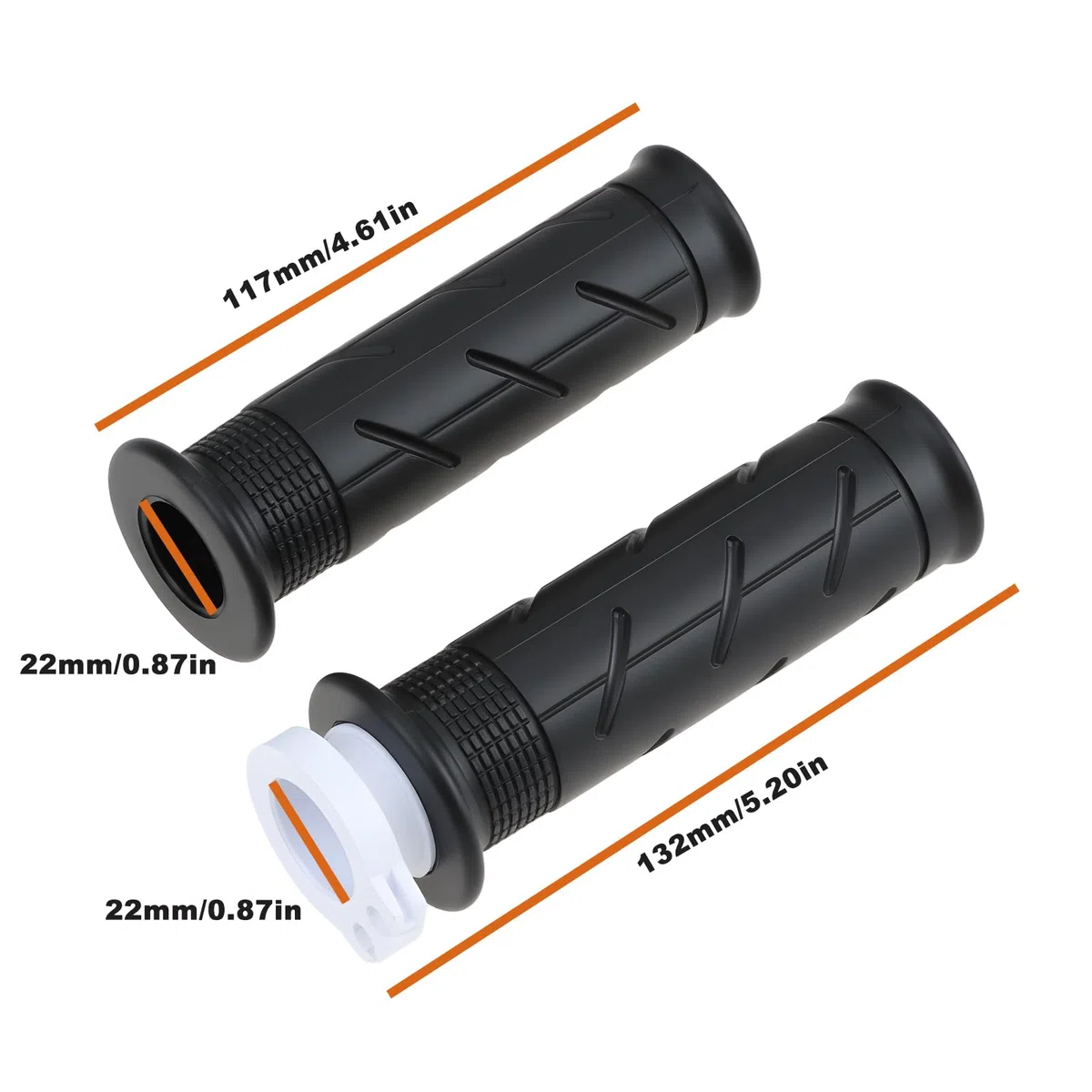 OTOTEC 1 Par de Puños para Manillar de Motocicleta de 22 Mm con Posiciones de Montaje de Cable Compatible con Honda CBR600F CBR600RR CBR1000RR
