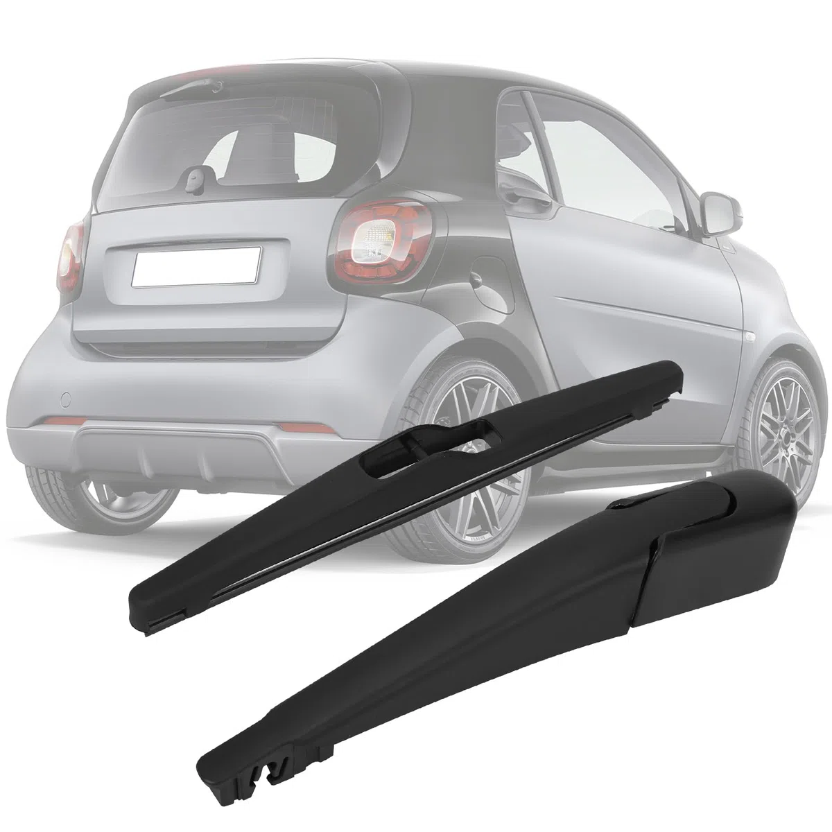Limpiaparabrisas de Ventana Trasera Compatible con Smart Fortwo 453 2014-2025, Juego de Cuchillas y Limpiaparabrisas del Parabrisas