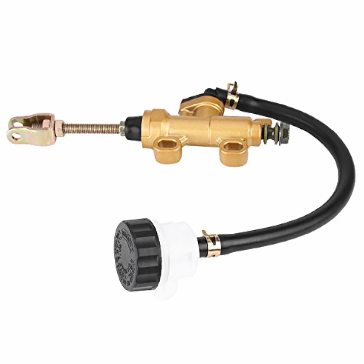 Qiilu Universal Rear Brake Master Cylinder Pump con depósito para Motocicleta Dirt Bike ATV