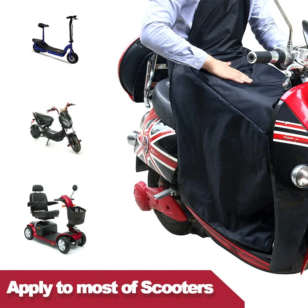 Cubre Piernas para Moto Universal Manta para Scooter Impermeable Oxford - Color Negro