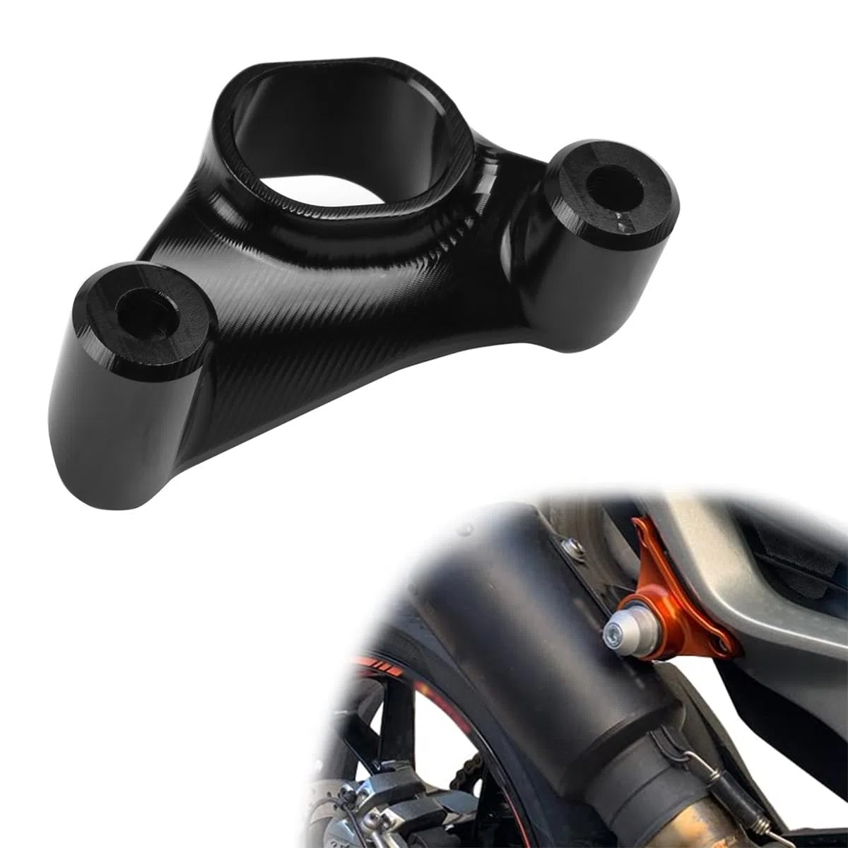 Soporte de tubo de escape de motocicleta con anillo fijo y protector para KTM Duke 790 Duke 890 R 2018-2021
