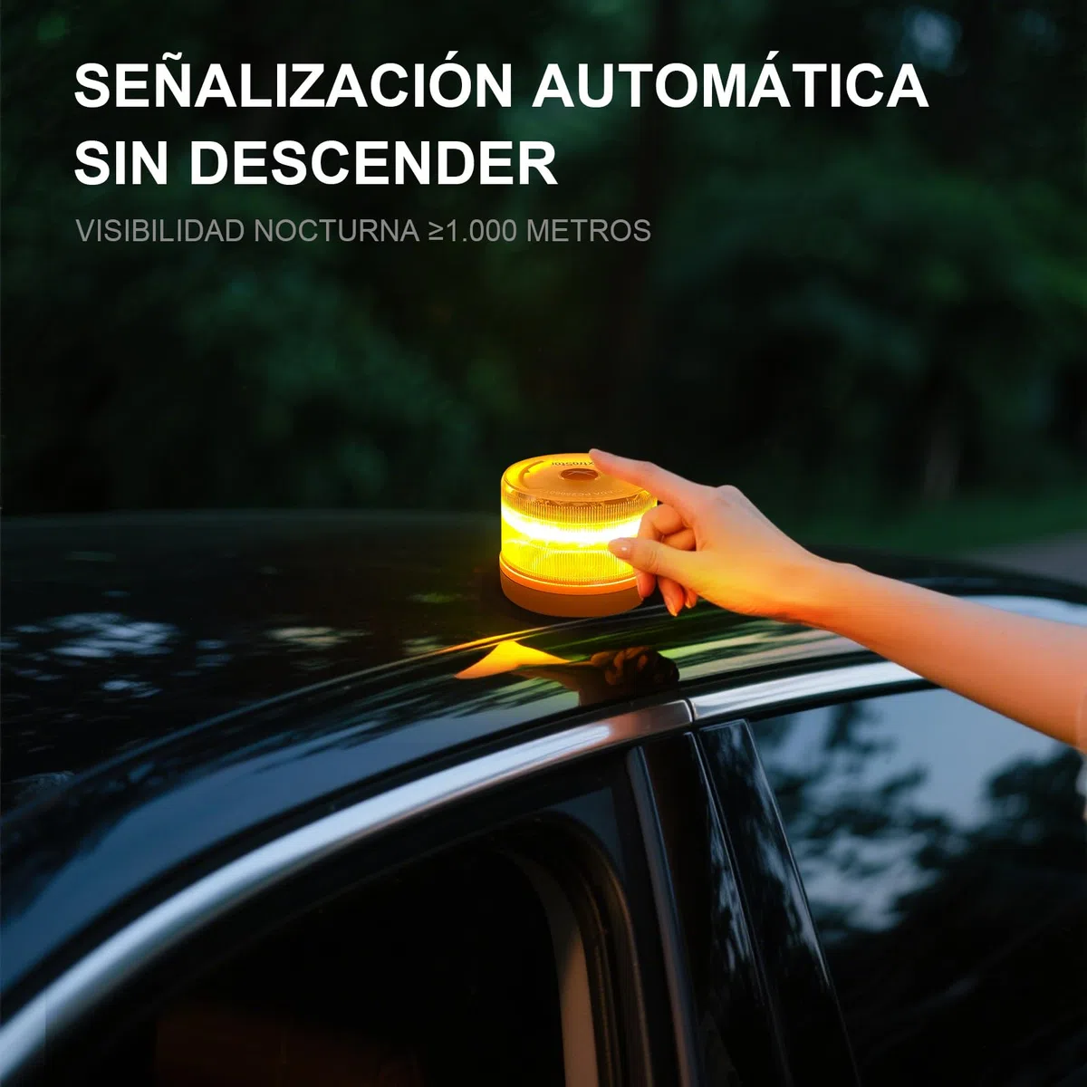 EXTRASTAR Luz de Emergencia V16 Homologada DGT con Geolocalización 3.0 - Aviso Ubicación Coches, Plan de Datos Incluido - Base Imantada IP54 - Cumple Normativa 2026