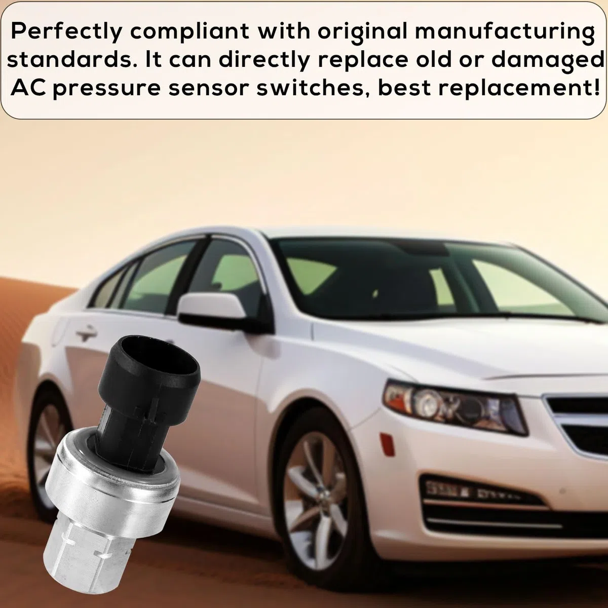 Interruptor de Presión para Aire Acondicionado, Sensor de Presión Aire Acondicionado OEM#1551343 13587668 Sensor de Aire Acondicionado Coche para Buick Cadillac Chevrolet GMC Pontiac Ford